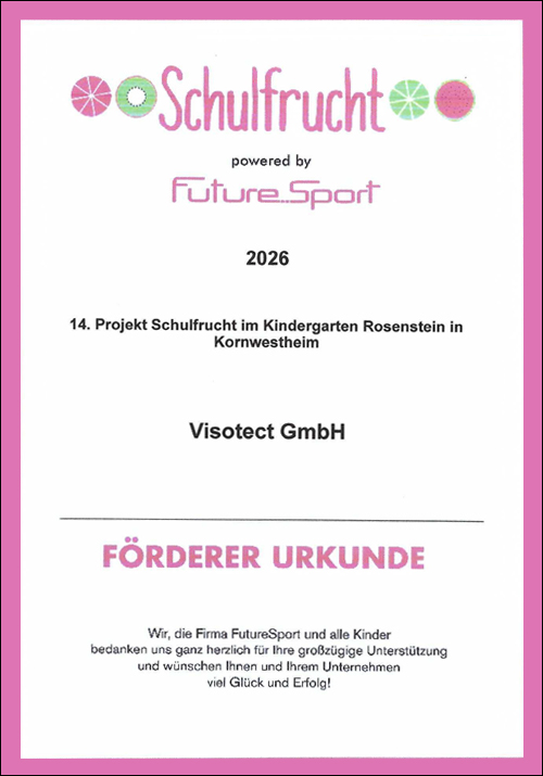 Urkunde Schulfrucht
